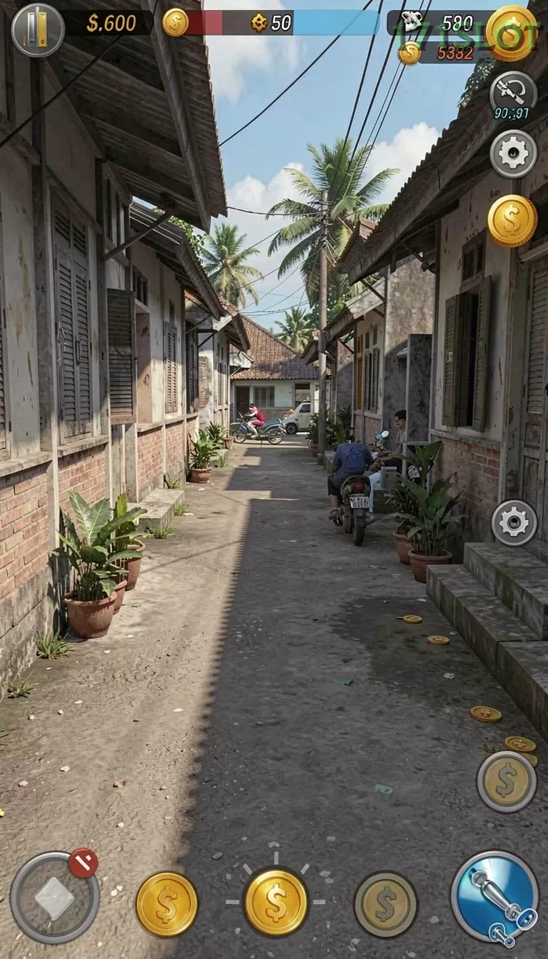 Cuplikan layar FUNGAME777 — menu navigasi