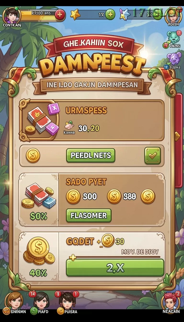 Cuplikan layar PESGSLOT — menu navigasi